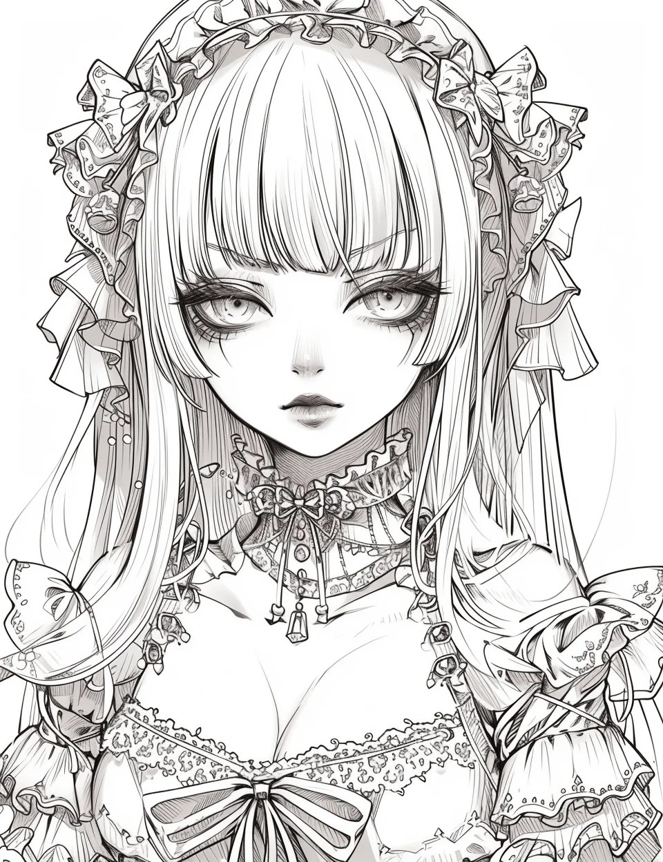 Anime free coloring pages