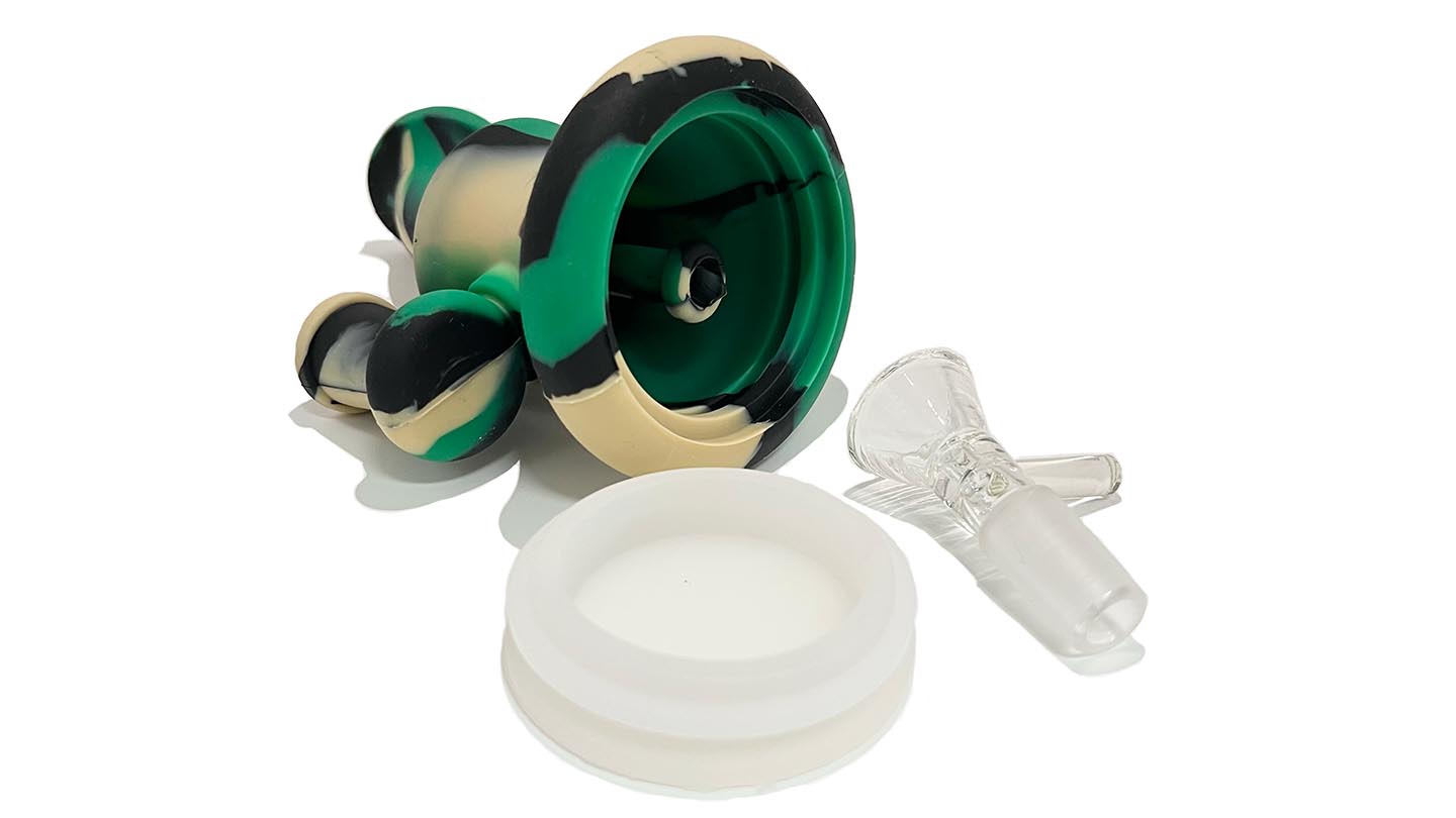 ボング】シリコン製/水パイプ/高さ13cm/分解掃除可能/大麻マリファナ