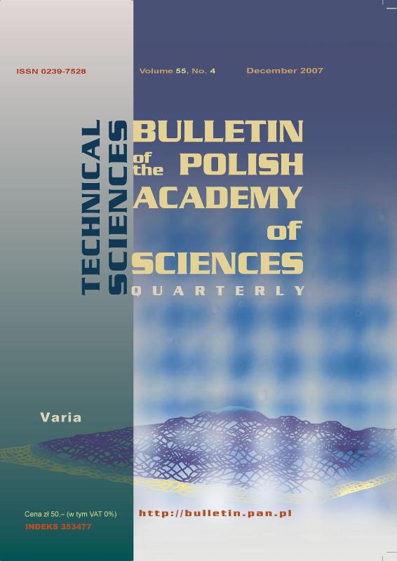 Bulletin Of The Polish Academy Of Sciences Technical Sciences