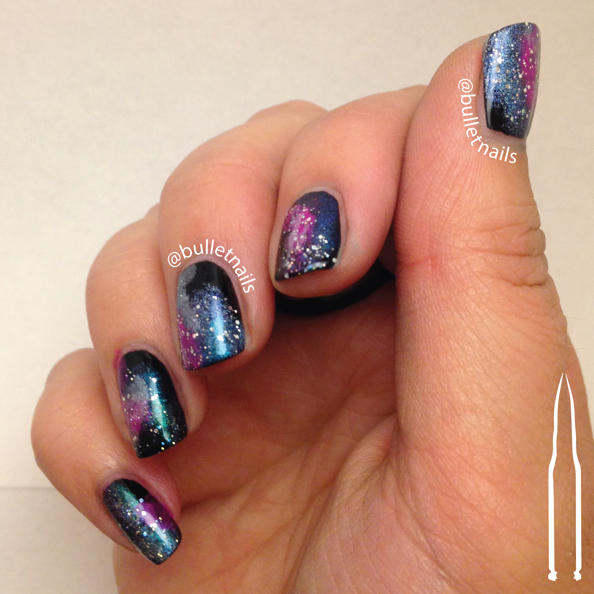galaxy nails | @bulletnails