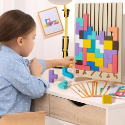 Alternative view of Ihastuttava pinottava puupalapeli – Montessori-lelu