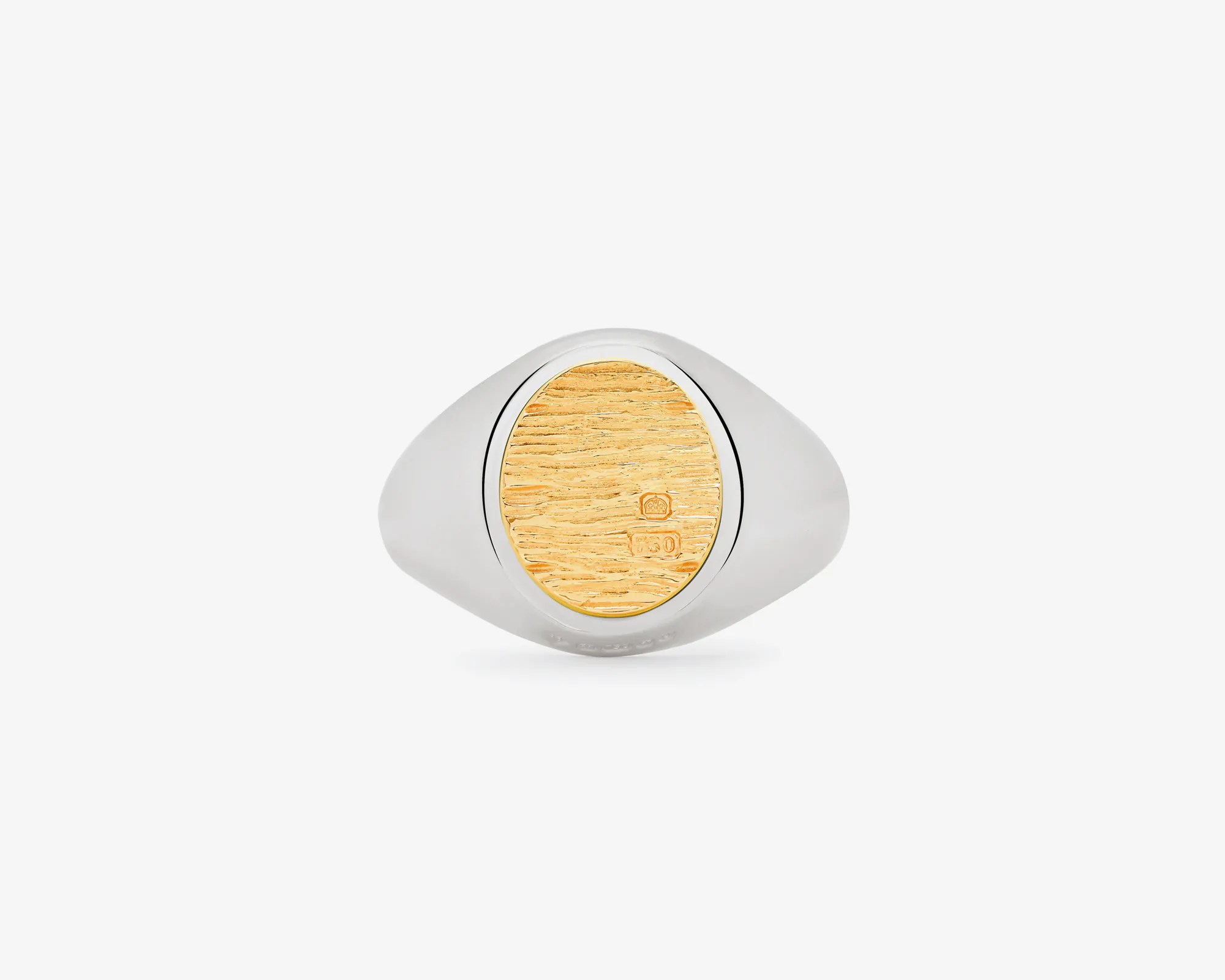 374,000円 BUNNEY Oval Signet Ring ゴールドコンビ Oval Bark Signet Ring - Bunney