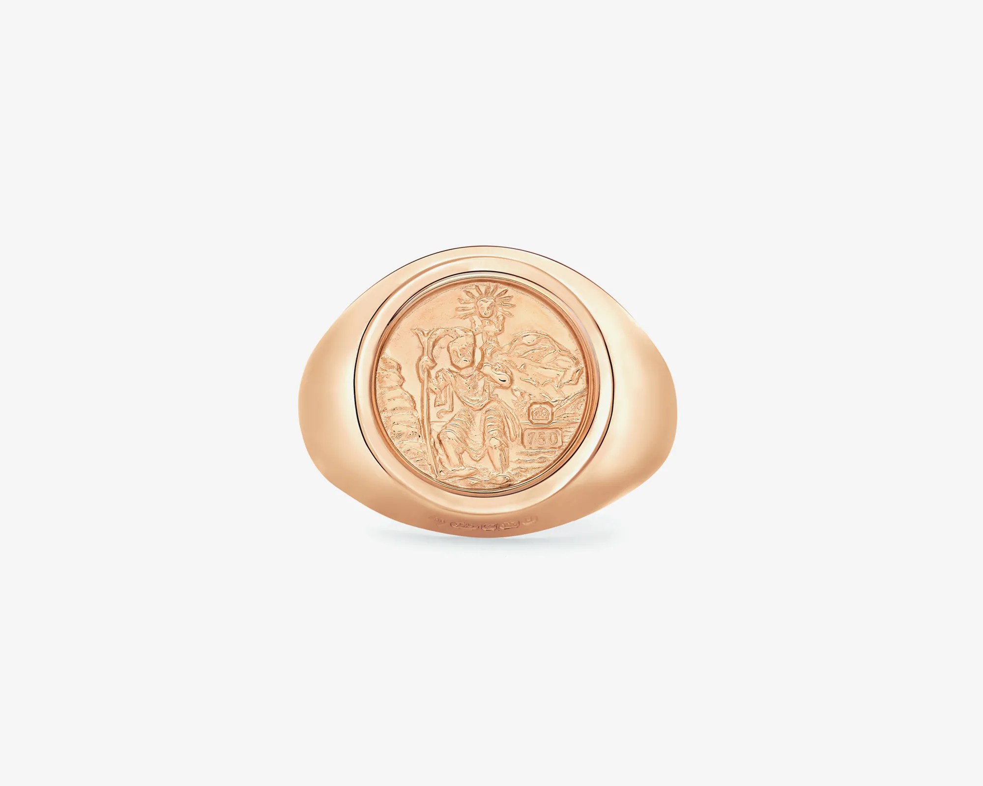 BUNNEY St. Christopher Heavy Signet Ring