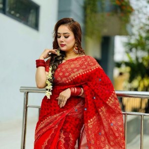 Royal Bloom Half Silk Saree RS-0452F