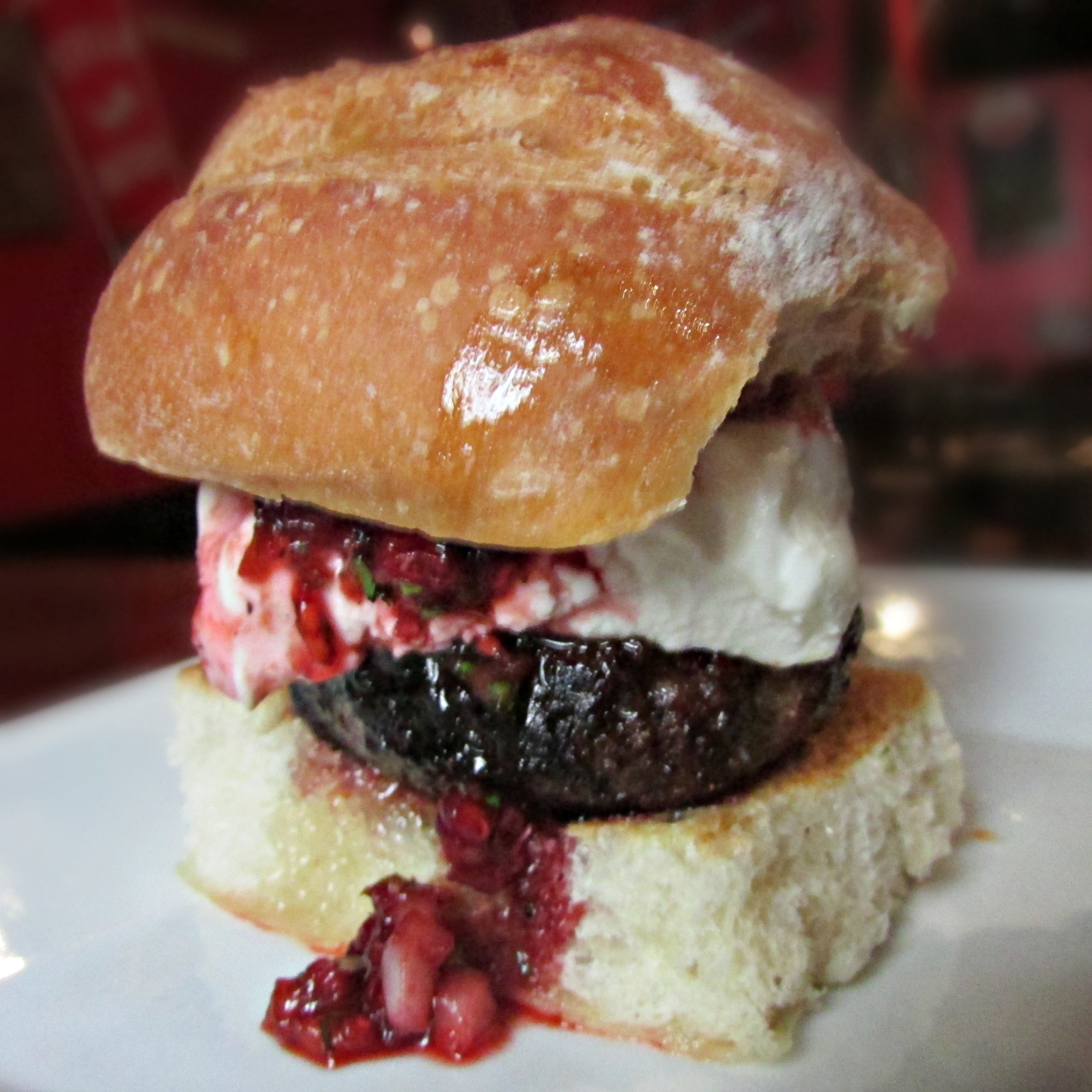 Raspberry Compote Burger
