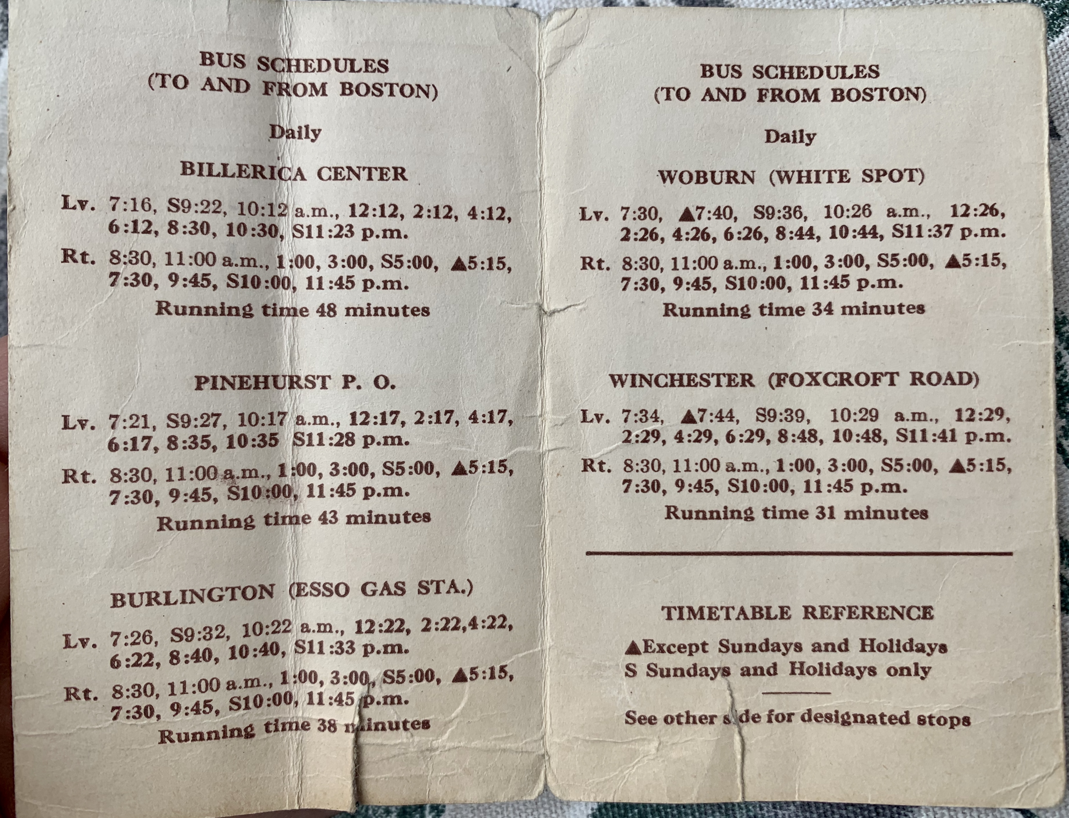 1952-bus-schedule-boston-to-lowell-burlington-retro