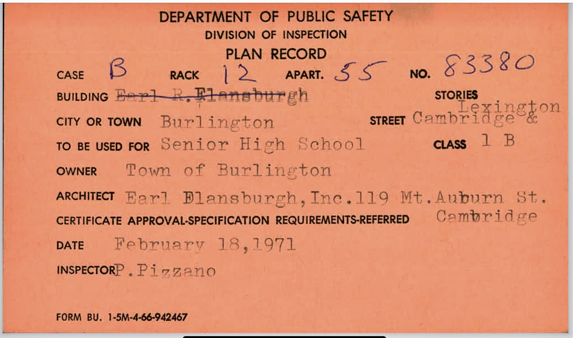 BHS building inspection