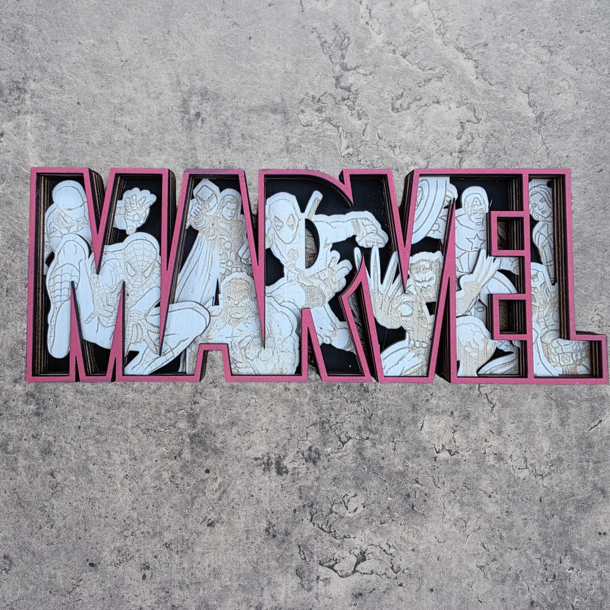 Marvel-Inspired Multi-Layer Laser Cut Wall Art