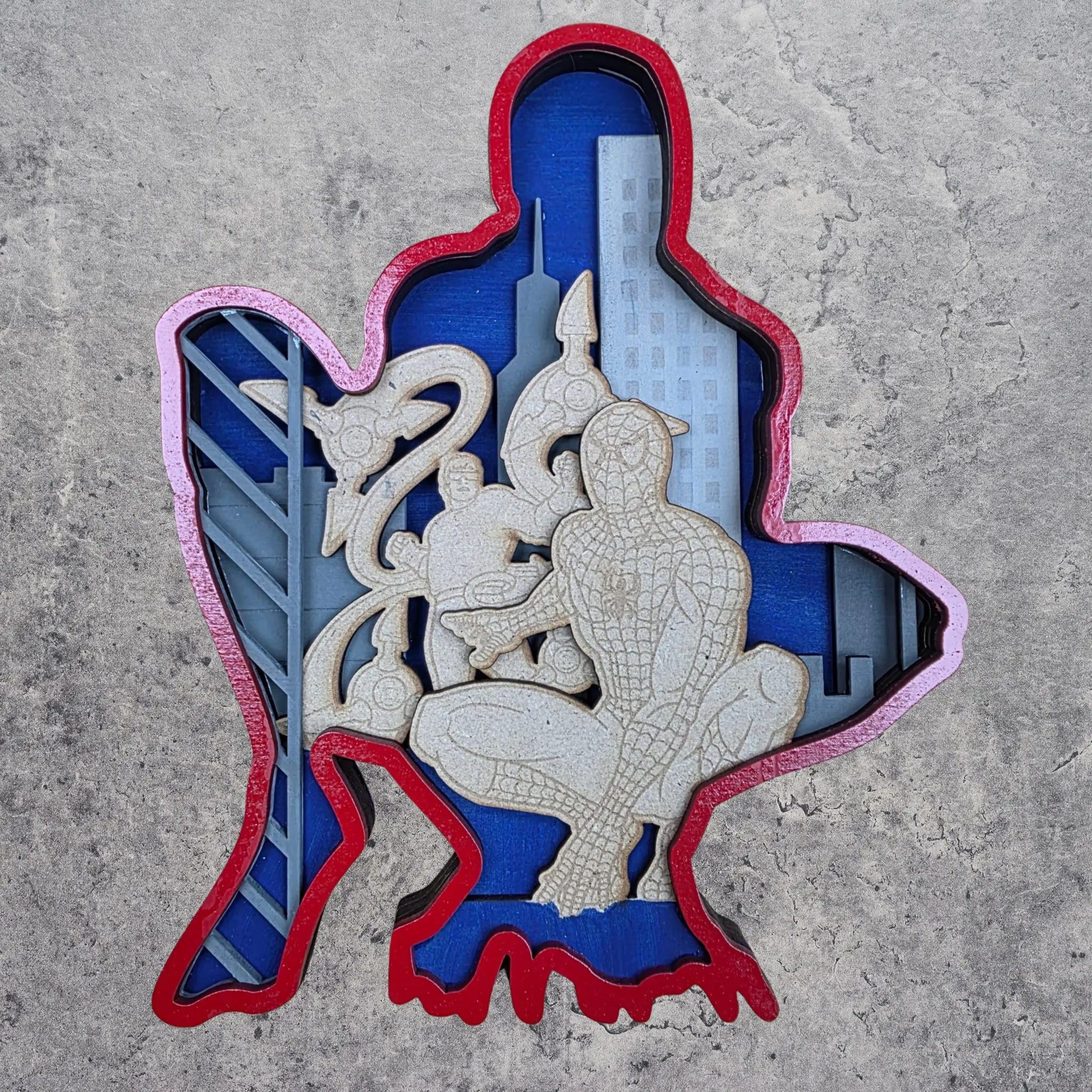 Spider-Man Inspired Layered Laser Cut Wall Art