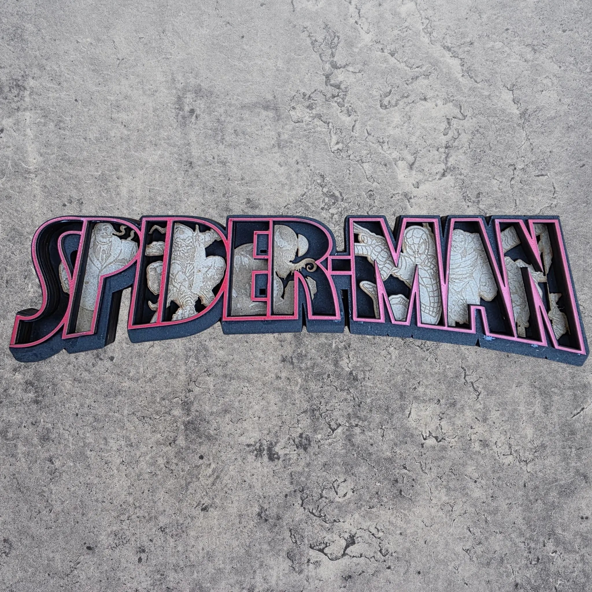 Spider-Man Inspired Multi-Layer Laser Cut Wall Art