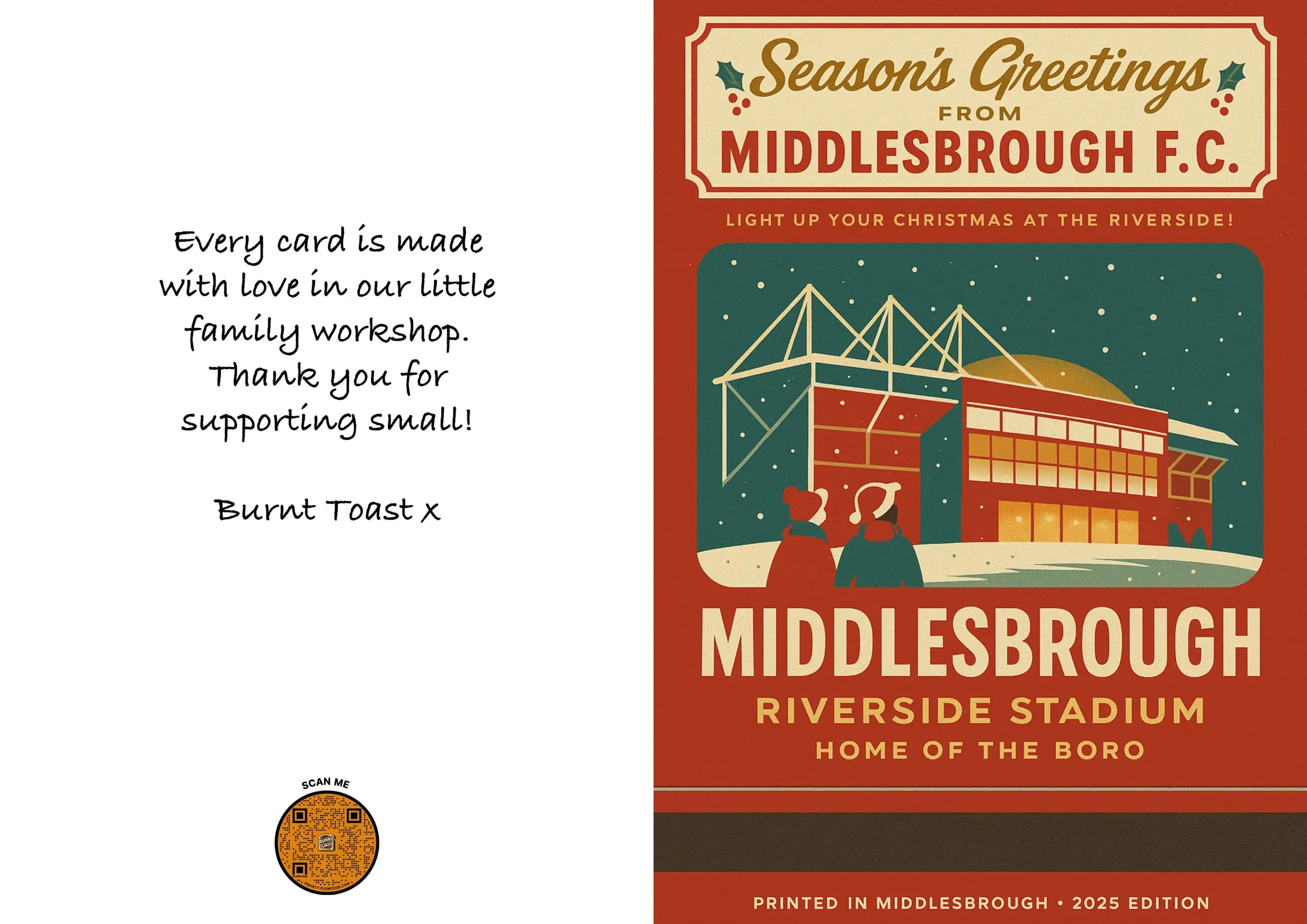 Retro Christmas Card – Middlesbrough F.C Christmas