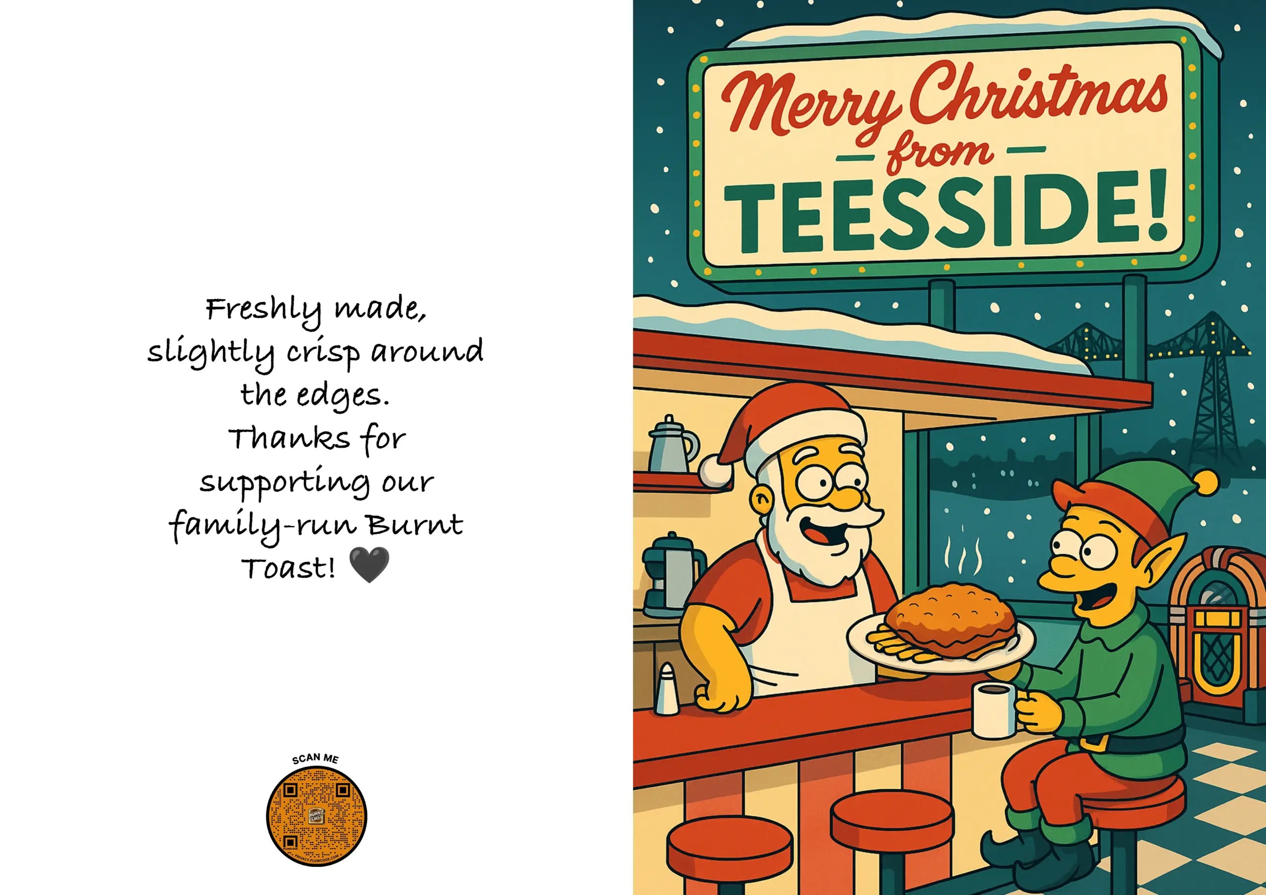 Retro Christmas Card – Simpsons Parmo