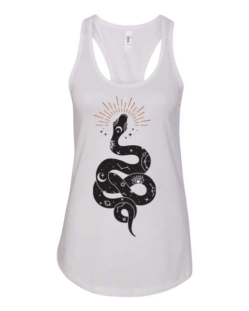 White snake tank ladies