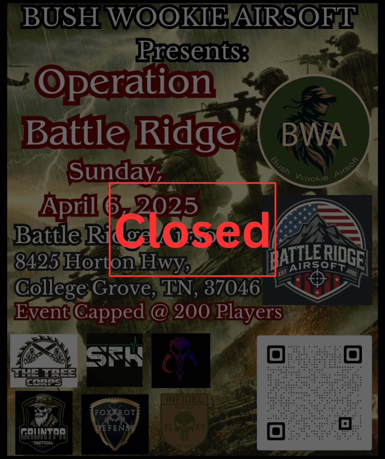 Battle Ridge Closed