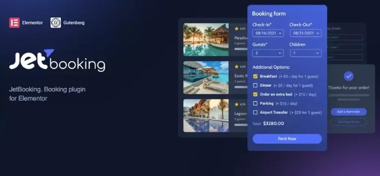 JetBooking For Elementor