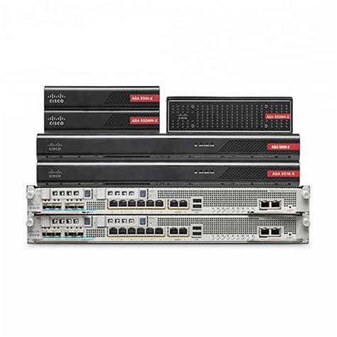 Cisco ASA 5500-X series firewalls stacked together on a white background.
