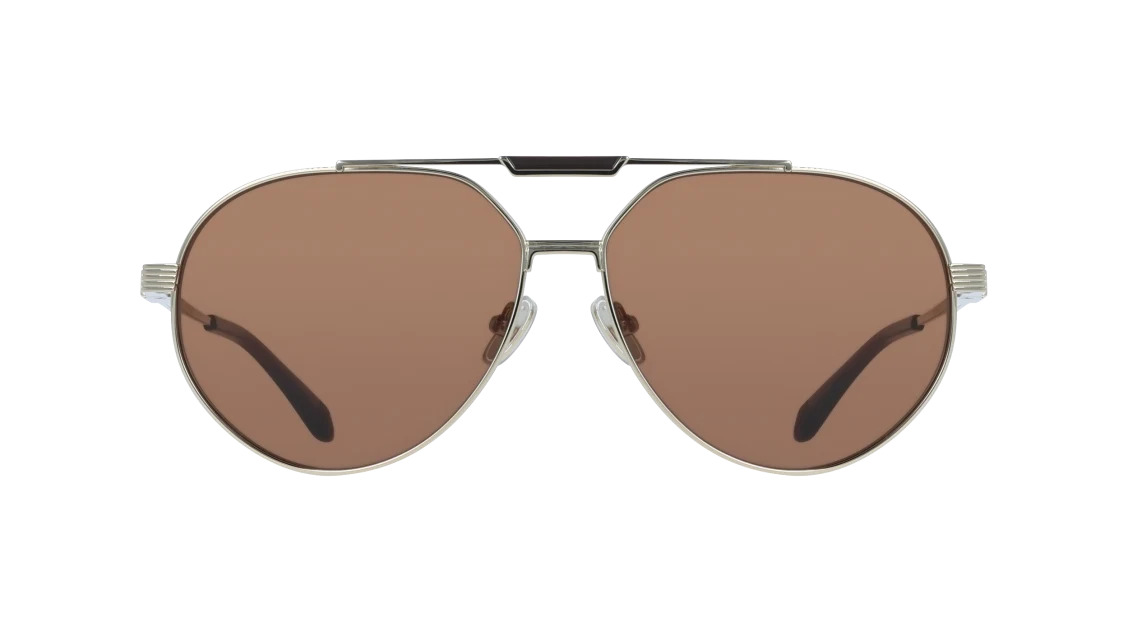 Ferragamo S SF327S Sunglasses 710 Shiny Gold 62mm