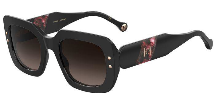 CAROLINA HERRERA HER-0186/S Sunglasses GUU-BLACK-BURG 52mm