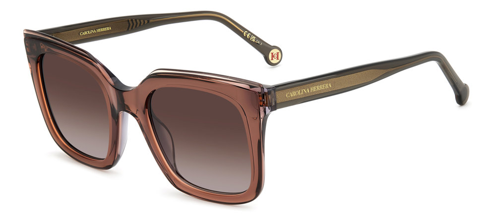 CAROLINA HERRERA HER-0249/G/S Sunglasses TUI-LT-BROWN-L 51mm