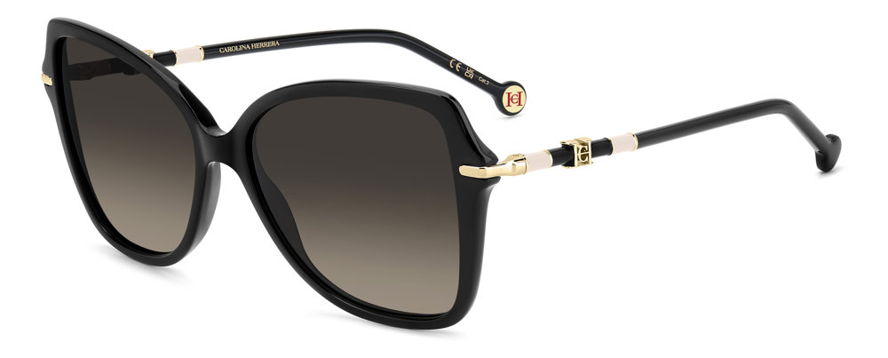 CAROLINA HERRERA HER-0302/S Sunglasses 807-BLACK 56mm