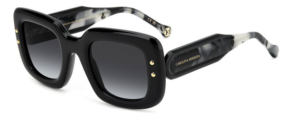 CAROLINA HERRERA HER-0313/S Sunglasses 807-BLACK 49mm