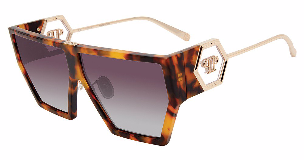 PHILIPP PLEIN SUN SPP040M Sunglasses BLACK-HAVANA-0728 65mm