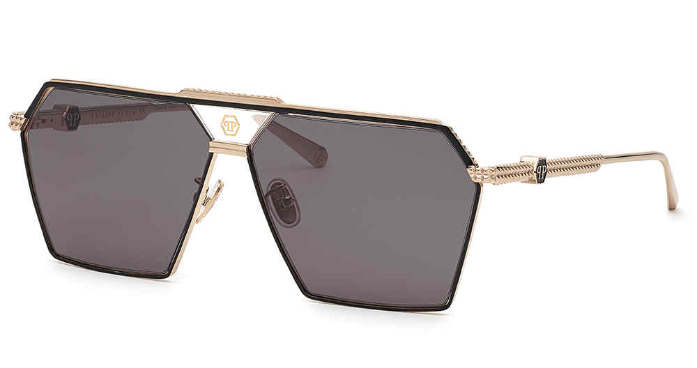 PHILIPP PLEIN SUN SPP076M Sunglasses ROSE-GOLD-BLACK-0301 66mm