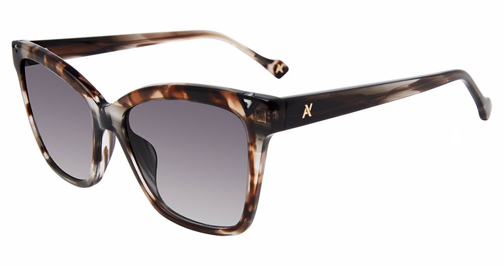 YALEA SUN SYA144S Sunglasses STRIPED-GREY-06BZ 55mm