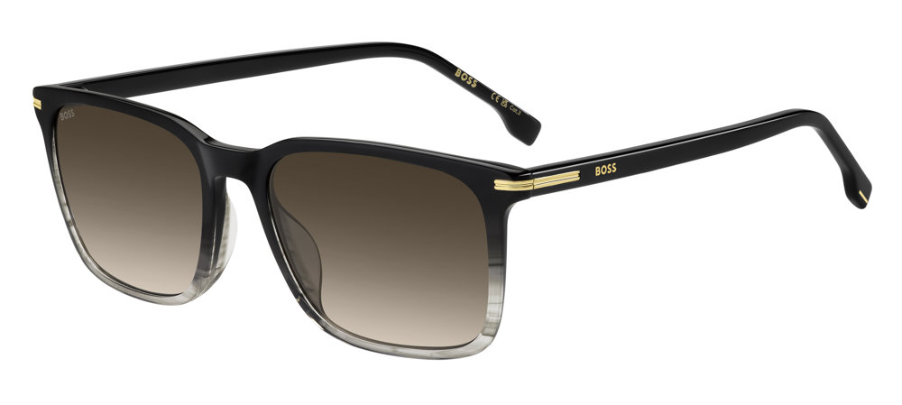 HUGO BOSS BOSS-1749/G/S Sunglasses EDM-BLK-SHD-GR 55mm