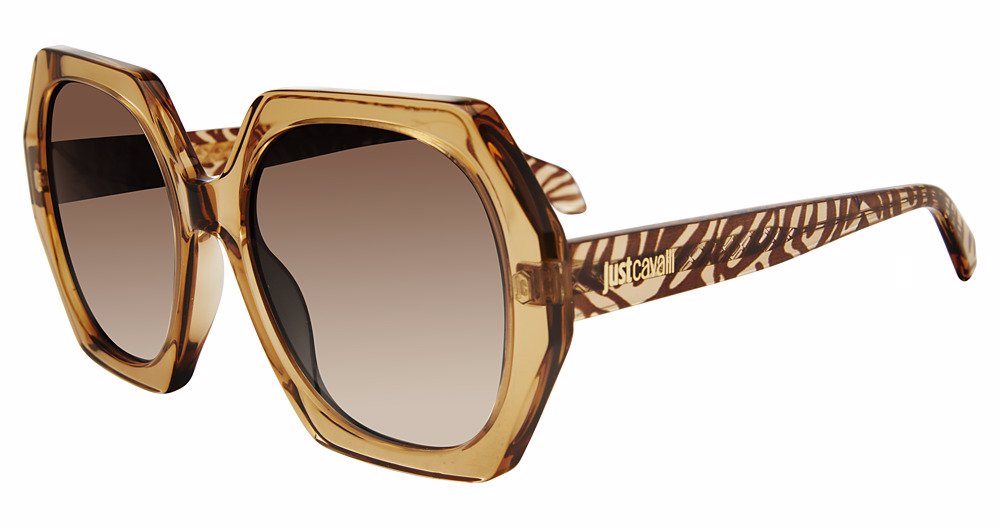 JUST CAVALLI SUN SJC087V Sunglasses SHINY-TRANSP.BEIGE-0913 56mm