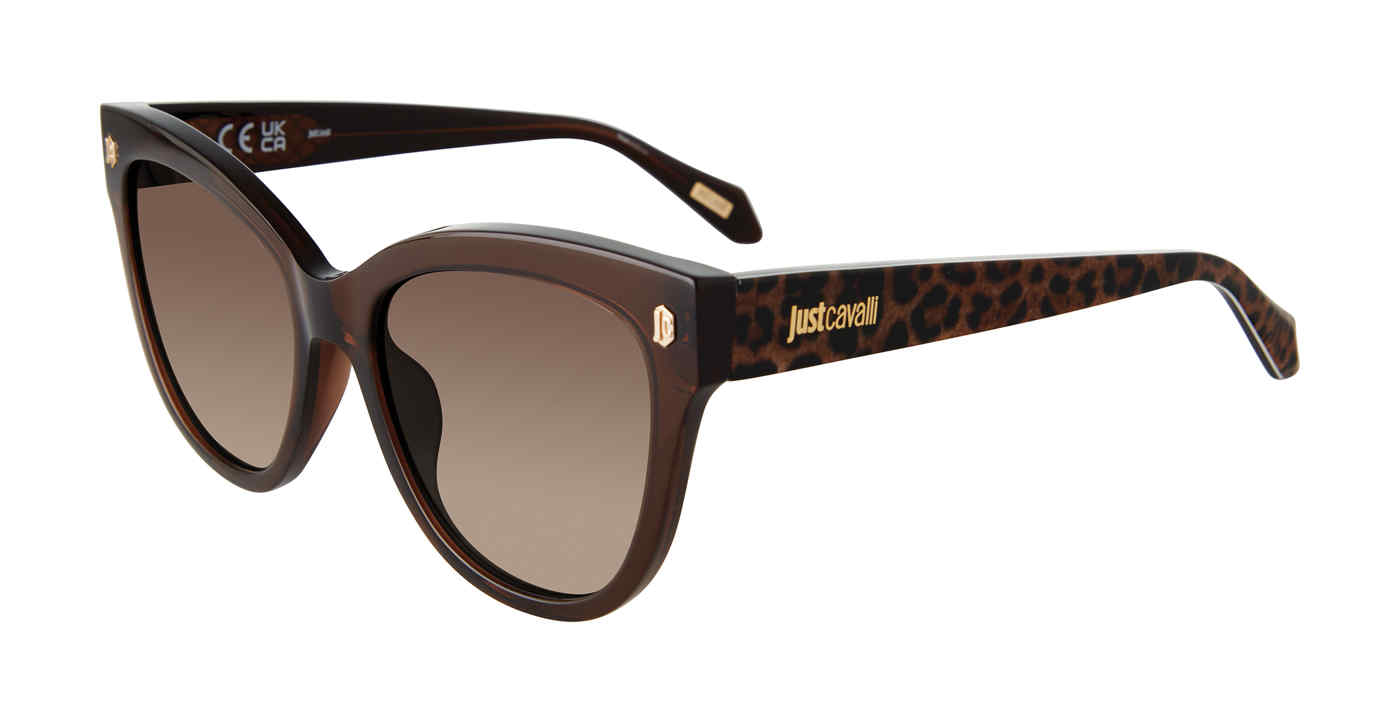 JUST CAVALLI SUN SJC043 Sunglasses TRANSP-BROWN-0AAK 55mm