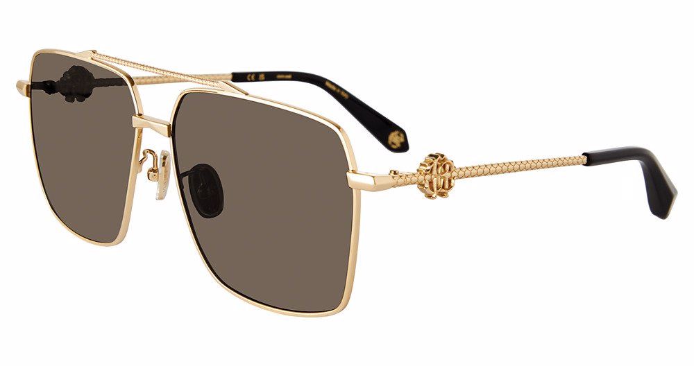 ROBERTO CAVALLI SUN SRC036V Sunglasses YELLOW-GOLD-400P 60mm