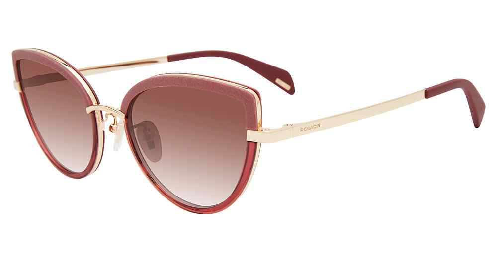 POLICE SUN SPLC25 Sunglasses BURGUNDY-H56K 55mm