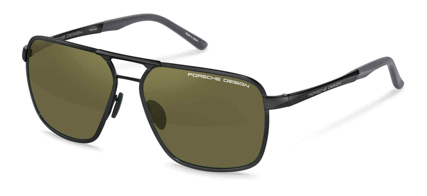 PORSCHE DESIGN SUN P8966 Sunglasses BLACK-GREEN-A417 61mm
