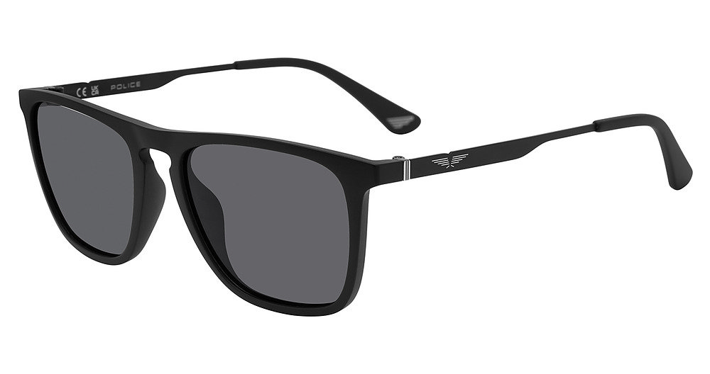 POLICE SUN SPLQ80E Sunglasses MATT-BLACK-U28P 55mm