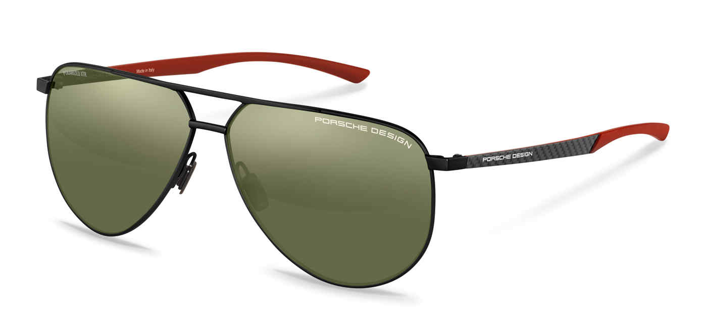 PORSCHE DESIGN SUN P8962 Sunglasses BLACK---RED-A 64mm