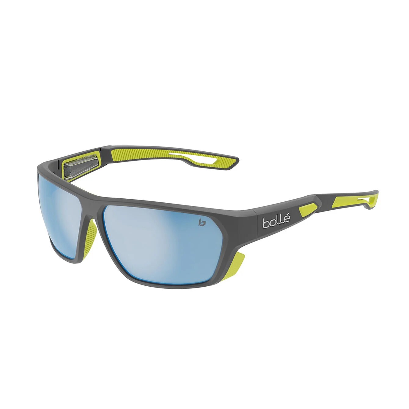 Bolle AIRFIN Sunglasses Grey Matte Acid Sky Blue Polarized cat 3