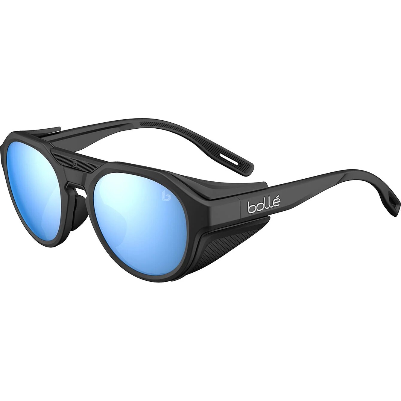 Bolle ASCENDER Sunglasses Black Matte Sky Blue Polarized cat 3 - 0111