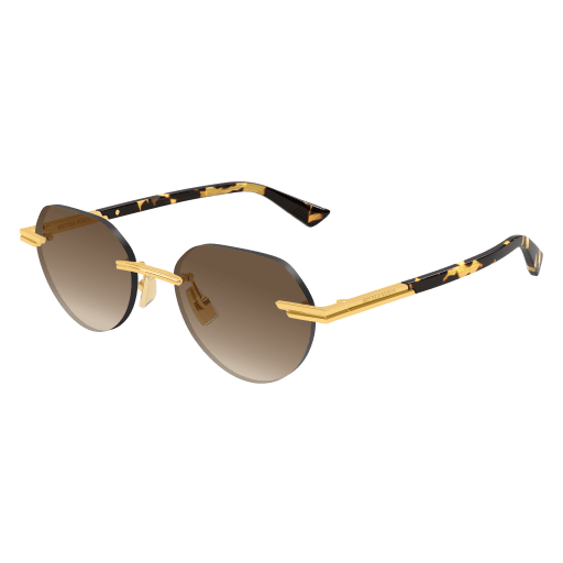 Bottega-Veneta BV1379S Sunglasses 003 GOLD 51mm