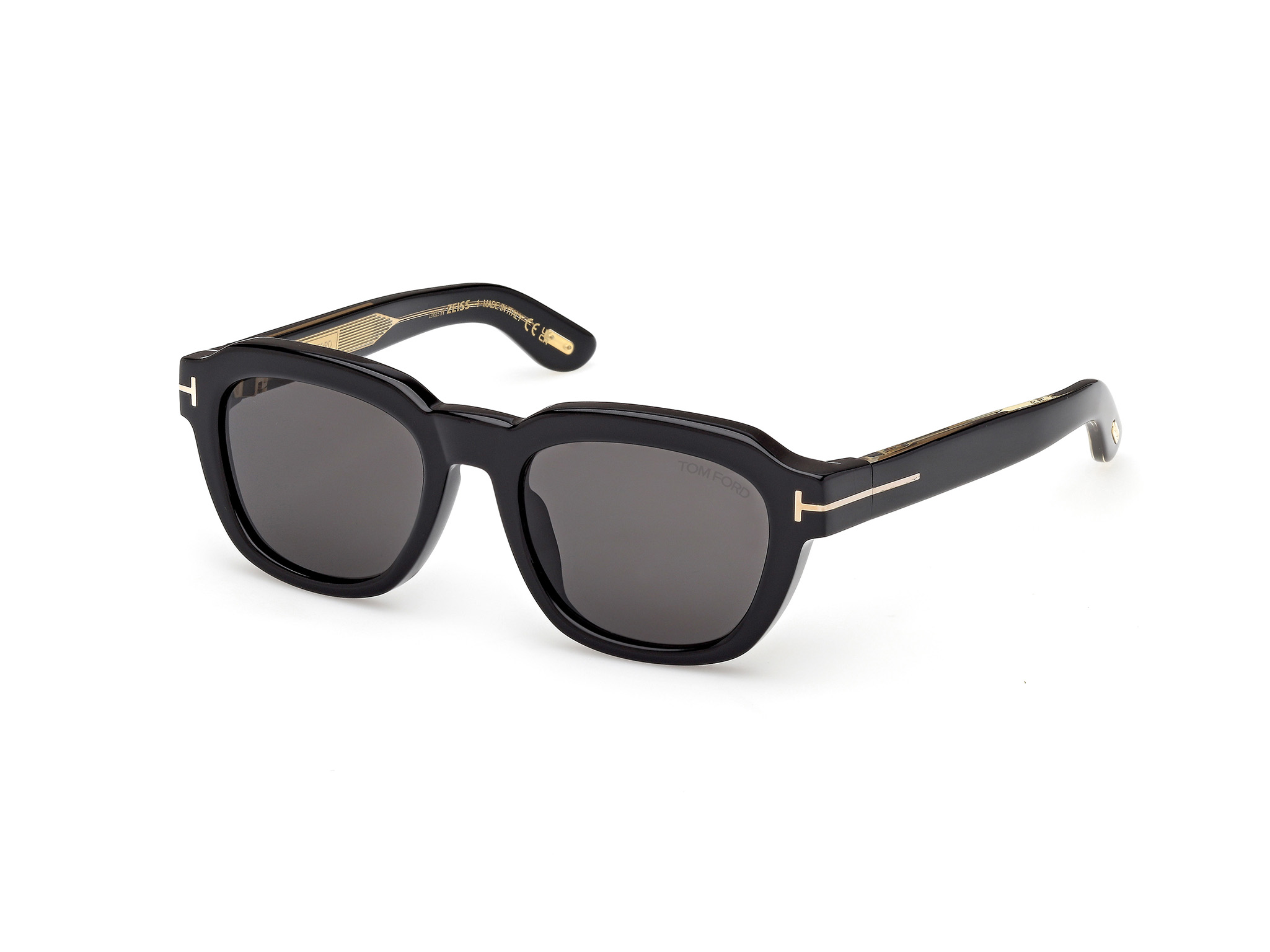 TOM FORD ICON FT1226-F Sunglasses 01A - SHINY BLACK / SHINY BLACK 53mm