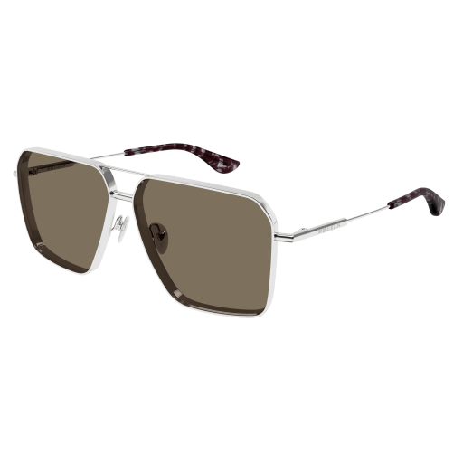 Alexander-McQueen AM0500S Sunglasses 002 SILVER 60mm