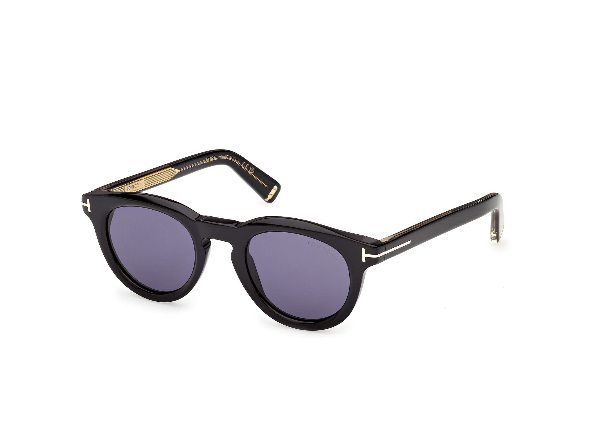 TOM FORD ICON FT1325 Sunglasses 01V - SHINY BLACK / SHINY BLACK 47mm