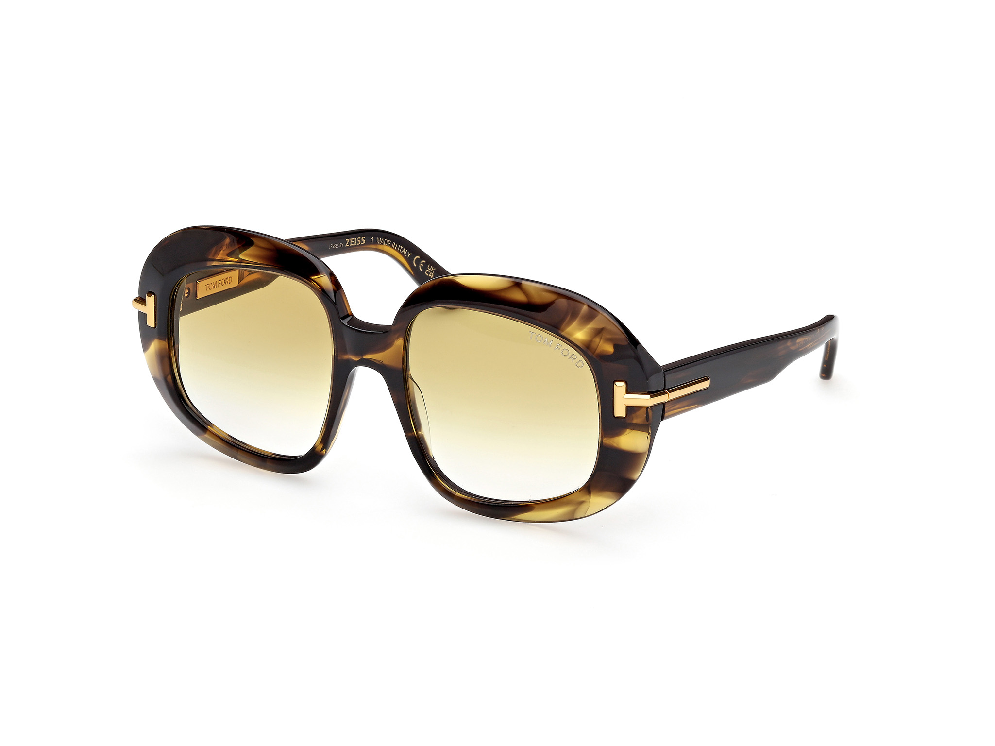 TOM FORD ICON FT1237 Sunglasses 52F - DARK HAVANA / DARK HAVANA 53mm