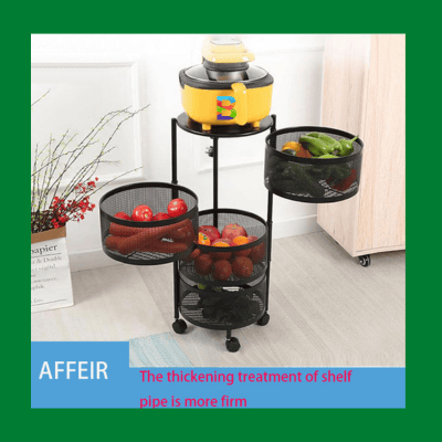 Compact and stylish 5 Layer Round Kitchen Organizer