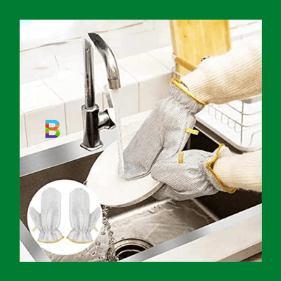 BuyOneBD Waterproof Dishwashing Gloves (1 pcs) for ultimate hand protection while washing dishes.