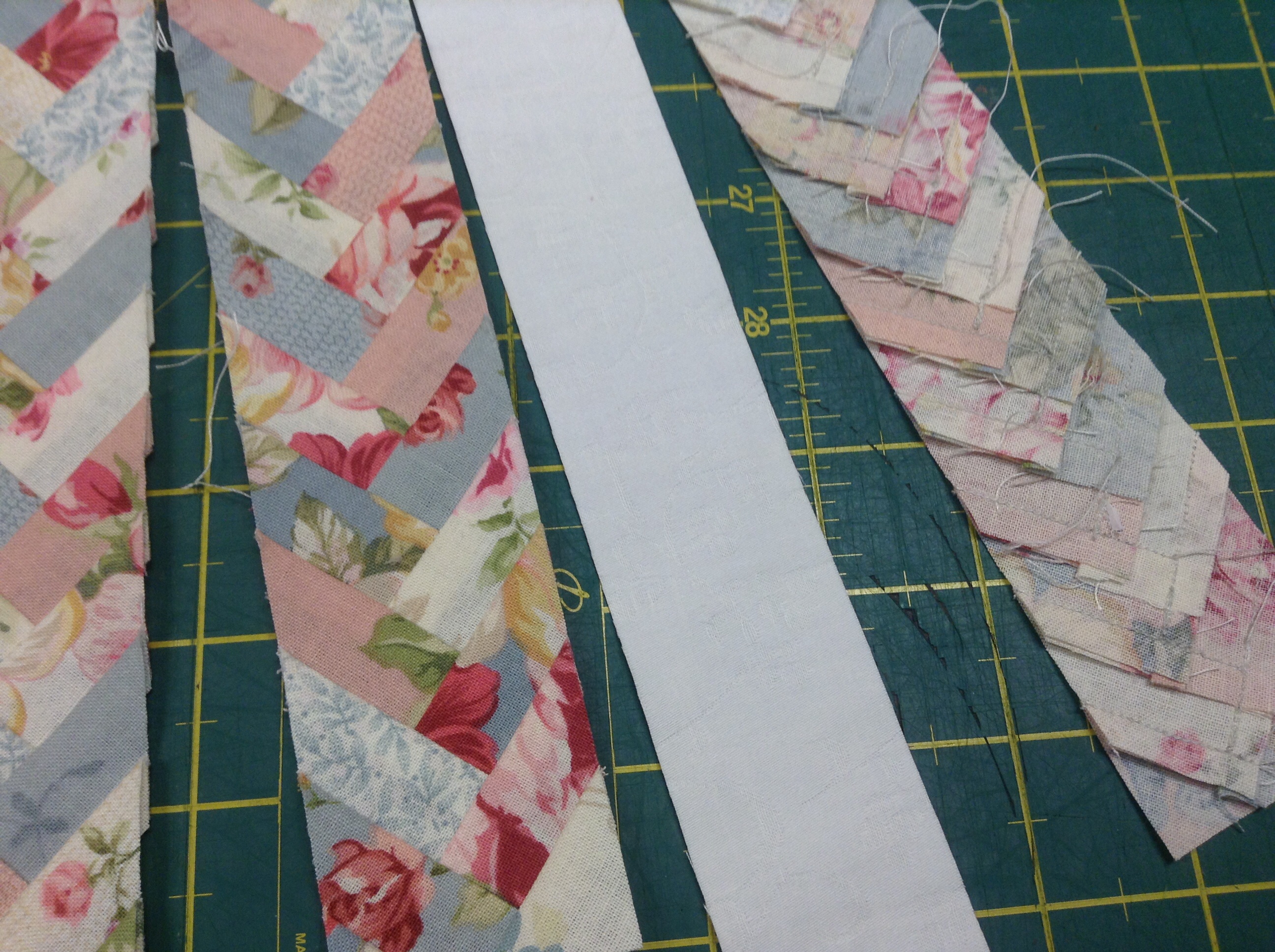 Alternate and joining the friendship braid to strip A.