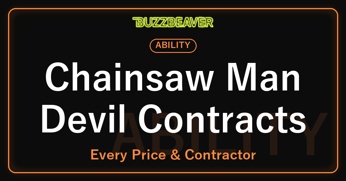Chainsaw Man Devil Contracts: Every Price & Contractor