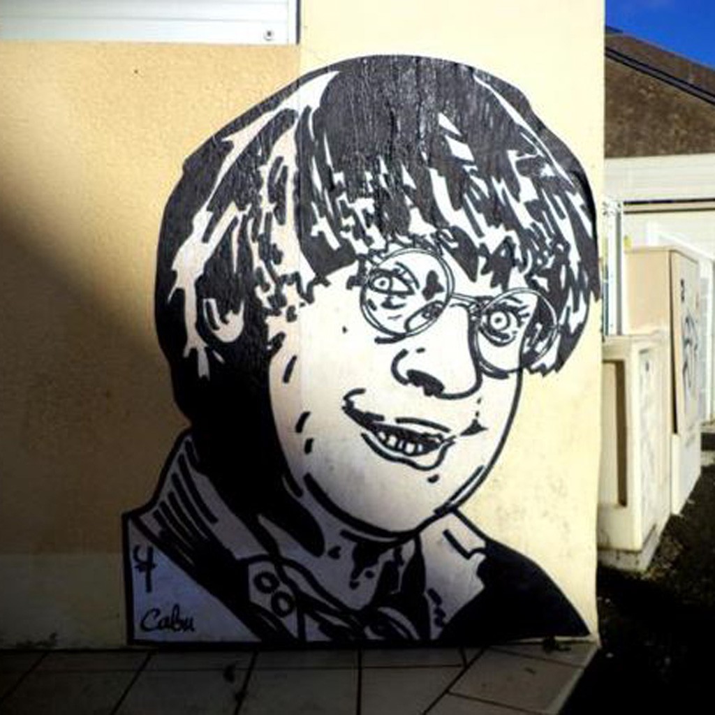 Portrait de Cabu à la Roche-Sur-Yon par le collectif Ars Muralis. Crédits : Flickr
