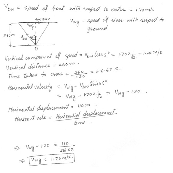 A motorboat whose speed in still water is 18 km/h, takes 1 hour more to go 24 km upstream than to return downstream to the same spot. Buzztutor Questions And Answers By Category