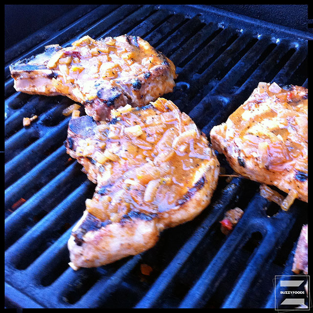 Kentucky Colonel Chops on the Grill buzzyfoods